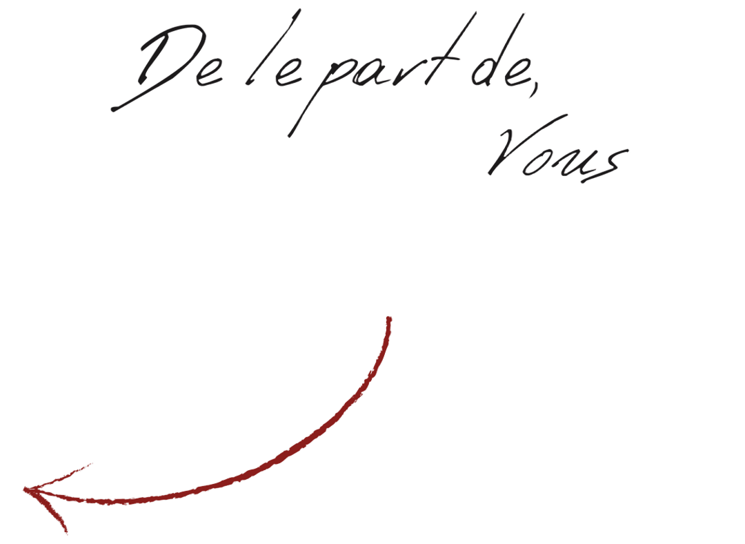 de la part de vous manuscrite